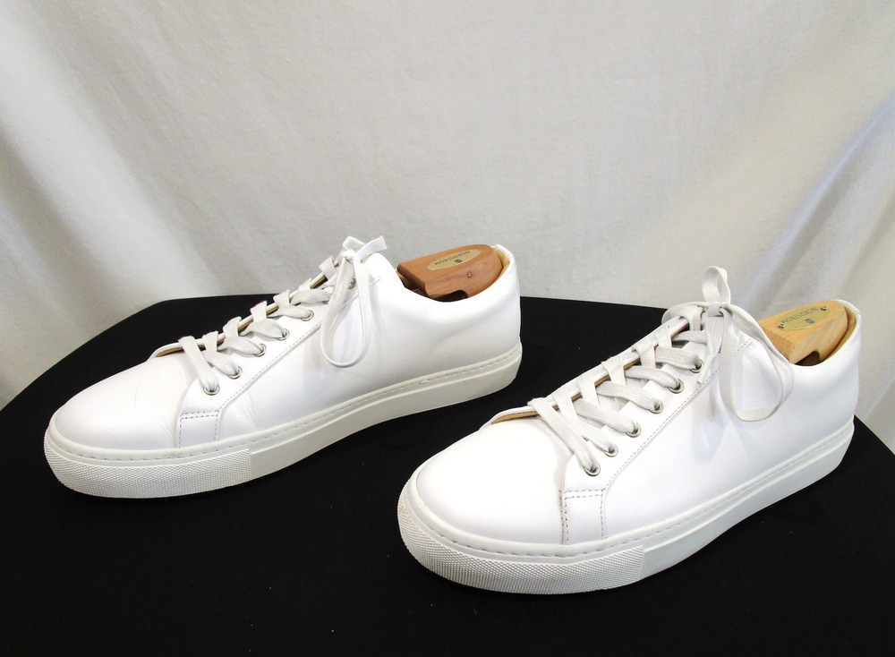 EUC! Thursday Premier Everyday White Leather Low Top Sneakers Men 12.5